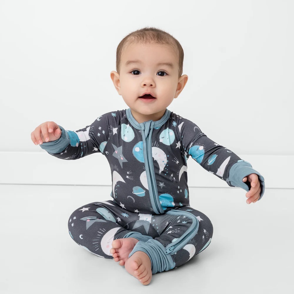 Little Sleepies Blue to the Moon & Back Zippy